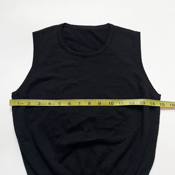 Alaia Paris Virgin Wool Sleeveless Knit Top Black Size FR 40 US 8 - Picture 6 of 7